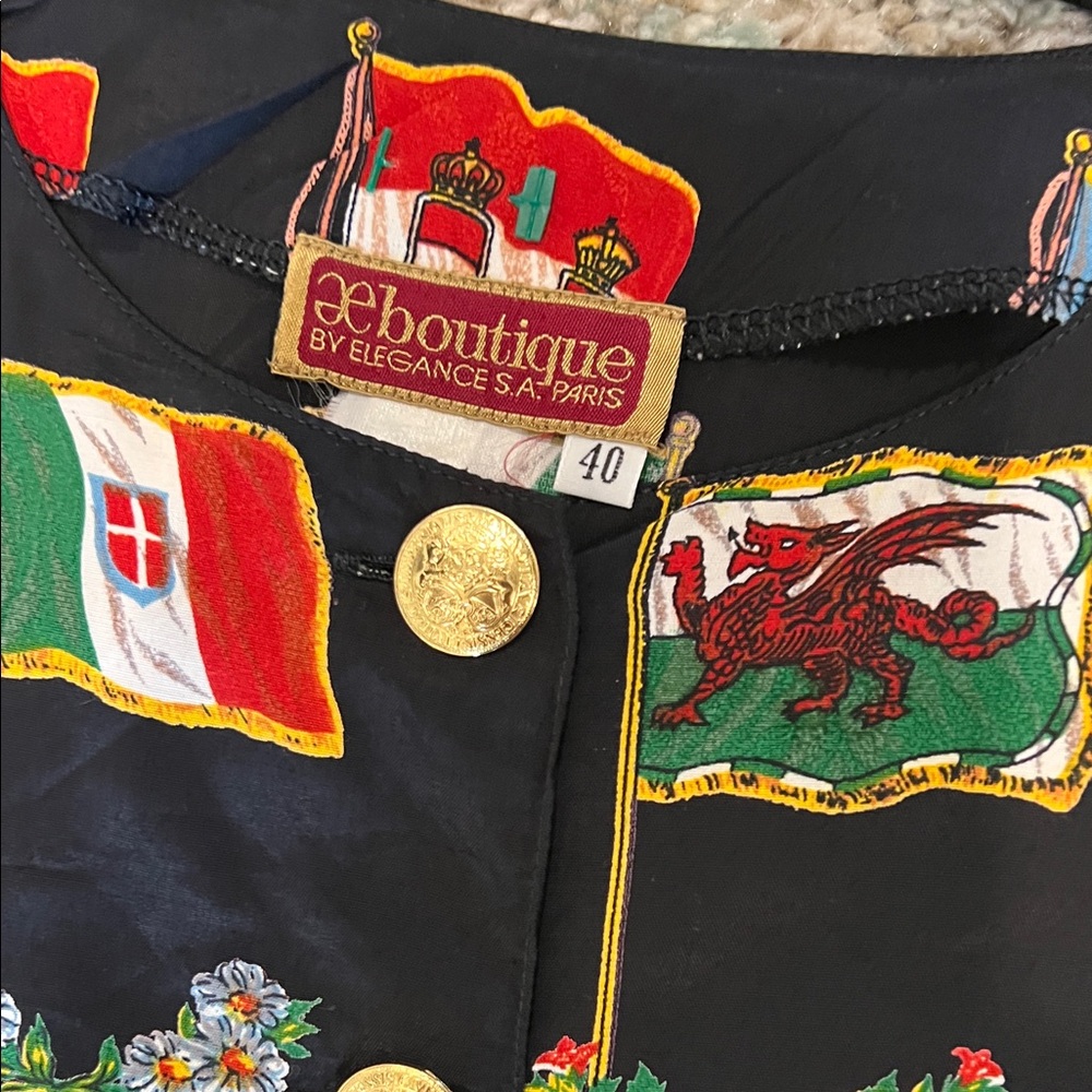 Colorful Flag Print Jacket - Picture 2 of 3